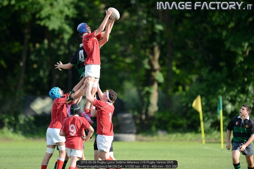 2015-05-09 Rugby Lyons Settimo Milanese U16-Rugby Varese 0505